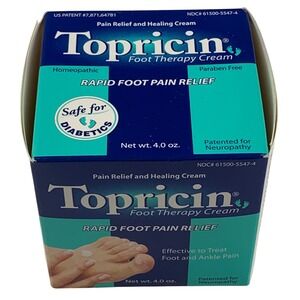 Topricin Foot Therapy Cream 4oz Rapid Pain Relief Neuropathy EXPIRED